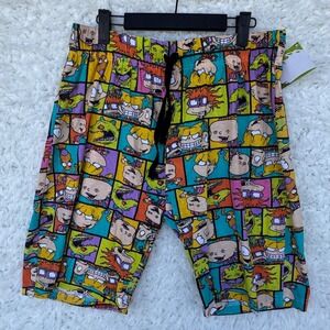 Rugrats Cartoon Character Print PJ Shorts Mens‎ Size L Elastic Waist Drawstring